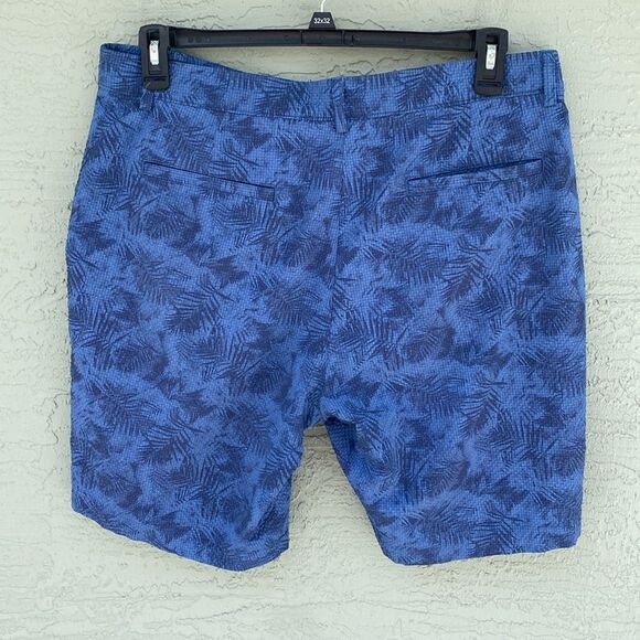 PGA TOUR Flat Front Printed Seersucker Short Sz 36 Tropical Leaf Ensign - Picture 7 of 12